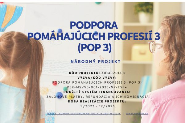 NÁRODNÝ PROJEKT - POP 3 - plagát